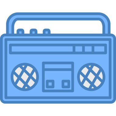 Retro kaset simgesi. Retro kasetin vektör illüstrasyonu