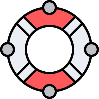 yaşam şamandırası vektör simgesi, modern biçim