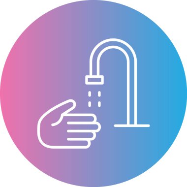 Bir el simgesinin vektör illüstrasyonu