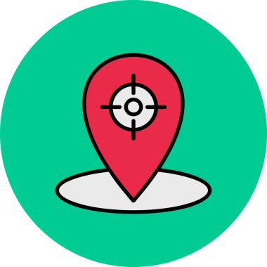 konum pin simgesi vektör illüstrasyonu