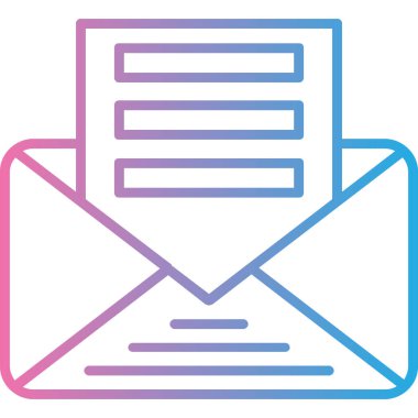 Mektup. Web simgesi basit illüstrasyon