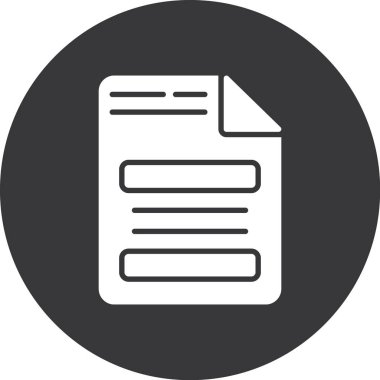 belge simgesi vektör illüstrasyonu