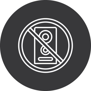 Sigara ikonu yok. Web için sigara içilmeyen vektör simgesinin basit bir gösterimi