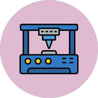 Yazıcı. Web simgesi basit illüstrasyon