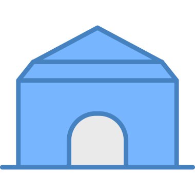 Bina. Web simgesi basit illüstrasyon