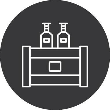 Bira şişe simgesi, basit tarzı