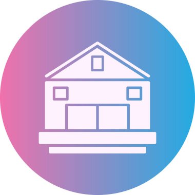 Bir ev simgesinin vektör illüstrasyonu