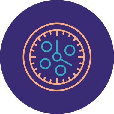 Saat. Web simgesi basit illüstrasyon