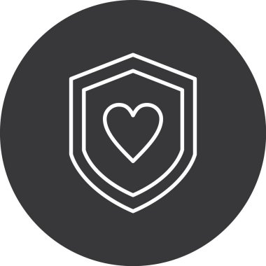 Bir kalp simgesinin vektör illüstrasyonu