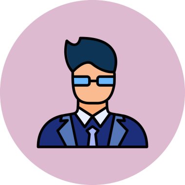 Zarif karakter vektör illüstrasyon tasarımına sahip bir adam