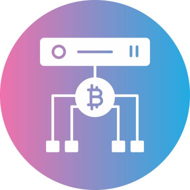 bitcoin. Web simgesi basit illüstrasyon