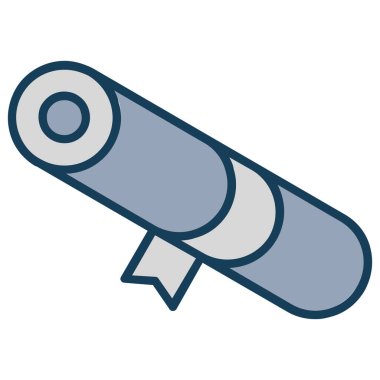 Roket. Web simgesi basit illüstrasyon