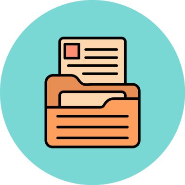 Belge. Web simgesi basit illüstrasyon