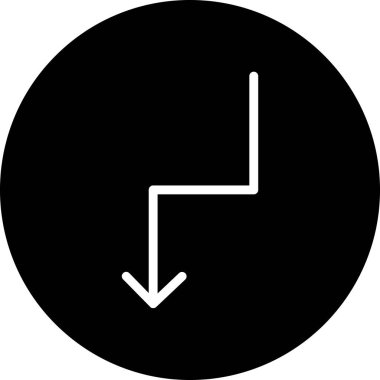 Katı biçimli ok yönü simgesi