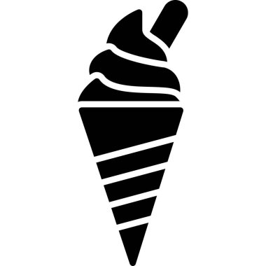 dondurma ikonu, basit tasarım illüstrasyonu
