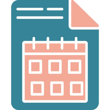 Takvim. Web simgesi basit illüstrasyon