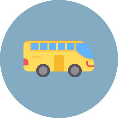 Otobüs. Web simgesi basit illüstrasyon
