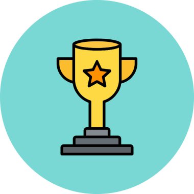 Kupa. Web simgesi basit illüstrasyon