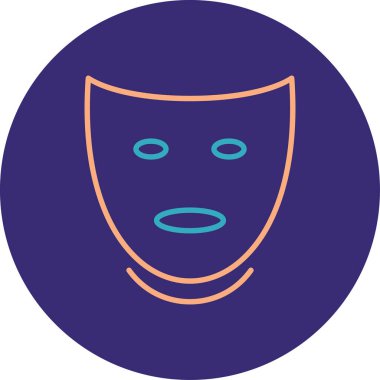 Bir yüz maskesinin vektör çizimi