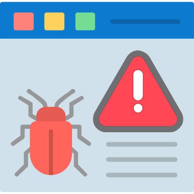 Beyaz arkaplanda izole edilmiş düz stil alarm hata simgesi. uyarı sembolü stok vektör illüstrasyonu.