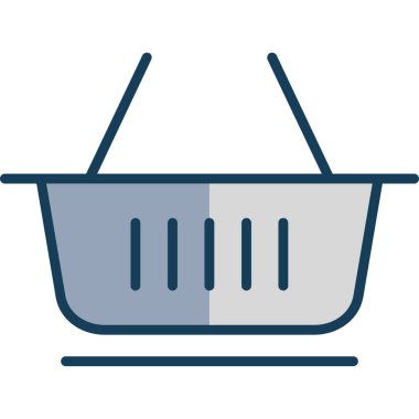 Sepet. Web simgesi basit illüstrasyon