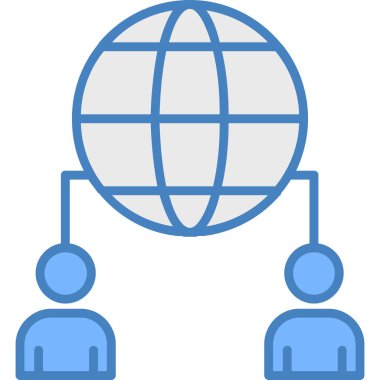 şebeke. Web simgesi basit illüstrasyon