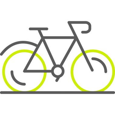 Bisiklet simgesi, vektör illüstrasyonu