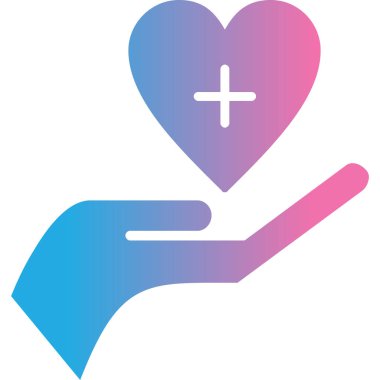 el düz simgesi olan kalp, vektör çizimi, renkli tasarım konsepti