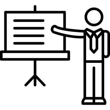 iş ve finans satırı vektör simgesi.