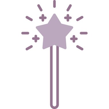 Sihirli değnek. Web simgesi basit illüstrasyon