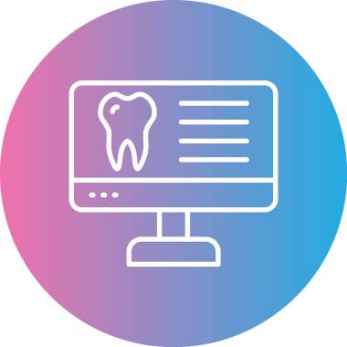 diş simgesi vektör illüstrasyonu