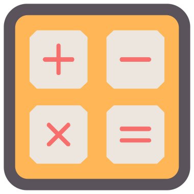 Hesap makinesi. Web simgesi basit illüstrasyon