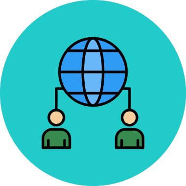 Küresel simge vektör illüstrasyonu