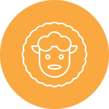 Koyun. Web simgesi basit tasarım