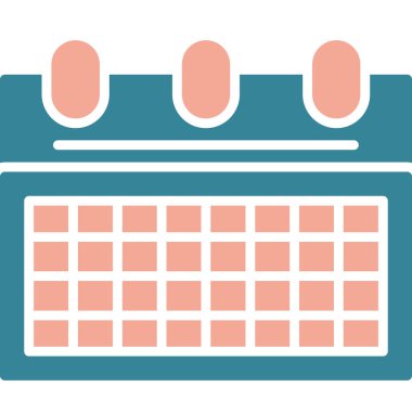 Takvim simgesi, vektör illüstrasyonu basit tasarım