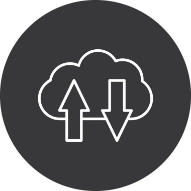 bulut gönderme vektör simgesi