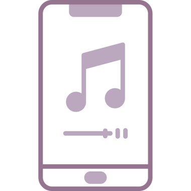 müzik çalar simgesi, vektör illüstrasyonu