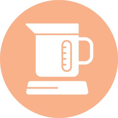 Kahve. Web simgesi basit illüstrasyon