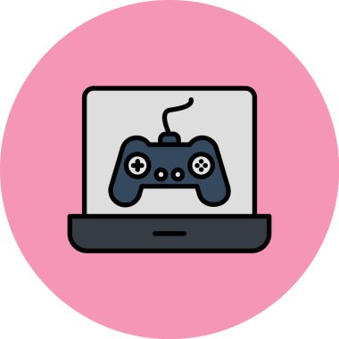 Oyun. Web simgesi basit illüstrasyon