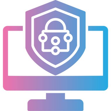 güvenlik simgesi vektör illüstrasyonu