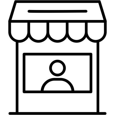 Dükkan. Web simgesi basit illüstrasyon