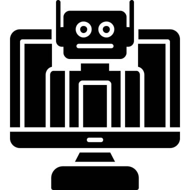 robot. Web simgesi basit tasarım