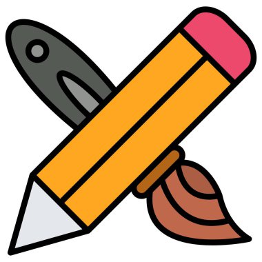 fırça simgesi modern vektör illüstrasyonu