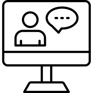 Çağrı merkezi müşteri simgesi ana hat biçiminde