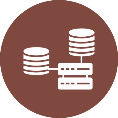 veritabanı vektör simgesi modern tasarım illüstrasyonu
