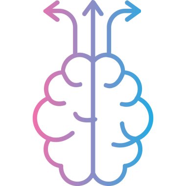 Beyin. Web simgesi basit illüstrasyon