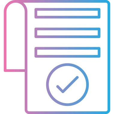 Kontrol listesi. Web simgesi basit illüstrasyon, düğme