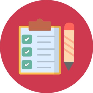 Kontrol listesi. Web simgesi basit tasarım