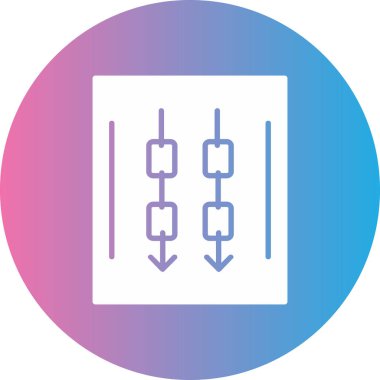 Belgenin modern ve basit simgesinin vektör çizimi