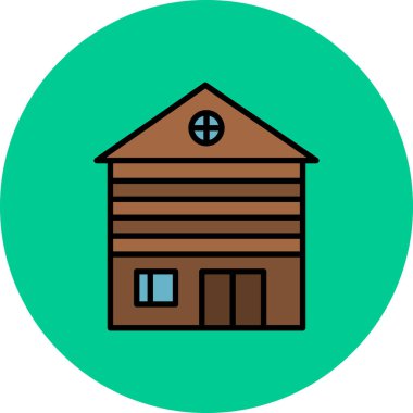 Ahır evi. Basit illüstrasyon